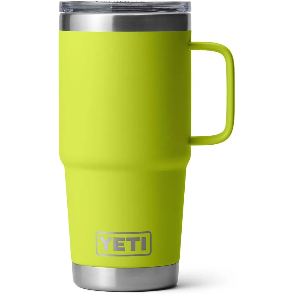YETI Rambler Vaso de 20 oz de acero inoxidable y tapa Stronghold color verde lima