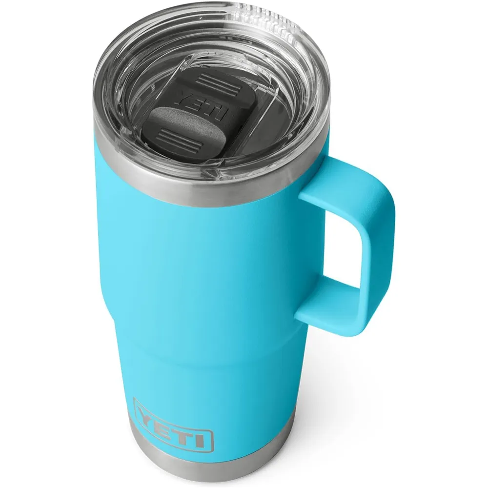 YETI Rambler Vaso de 20 oz de acero inoxidable y tapa Stronghold color celeste fuerte
