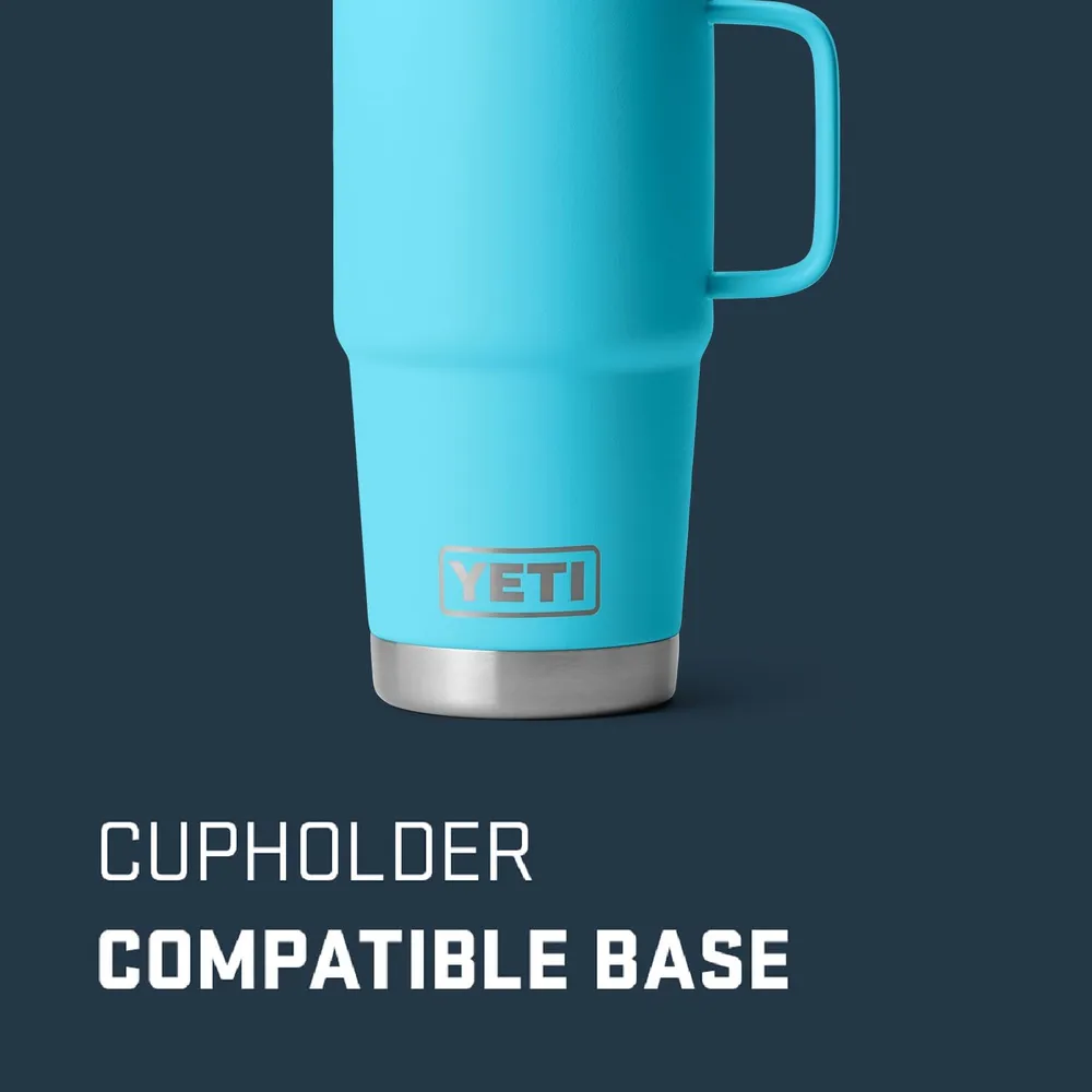 YETI Rambler Vaso de 20 oz de acero inoxidable y tapa Stronghold color celeste fuerte