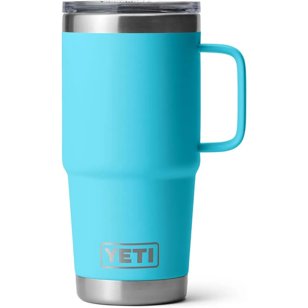 YETI Rambler Vaso de 20 oz de acero inoxidable y tapa Stronghold color celeste fuerte