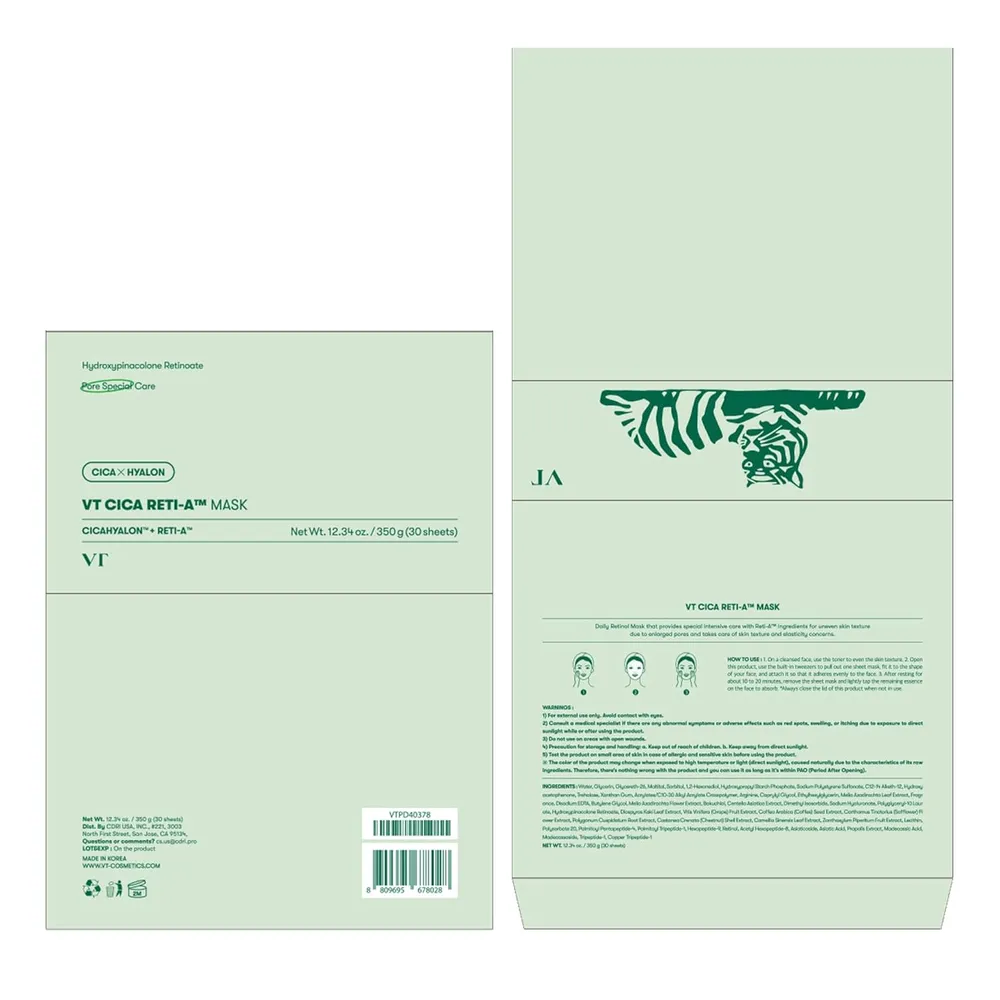 VT Cosmetics Mascarilla Diaria Cica Reti-A 30und