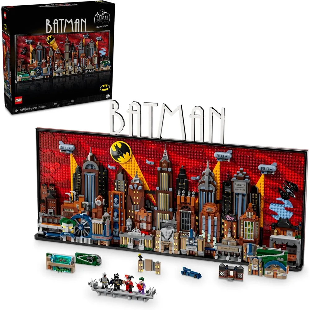 Lego DC Batman, Ciudad Gótica, set para adultos con minifiguras coleccionables