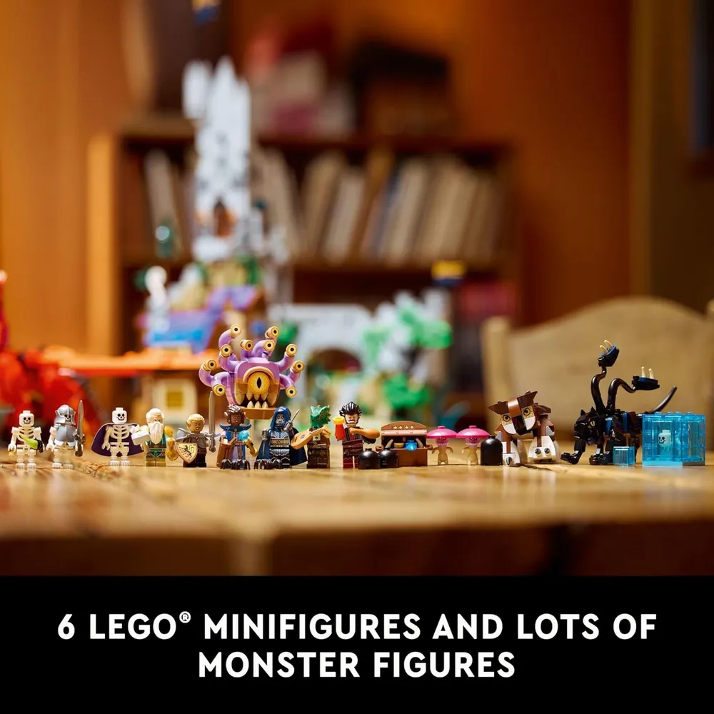 Lego Ideas Calabozos y Dragones, cuento del dragón rojo, set para adultos
