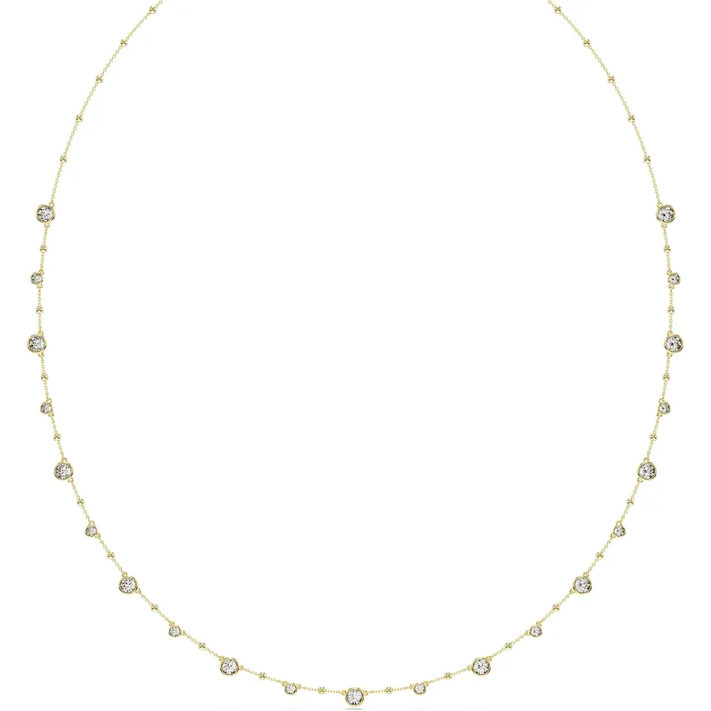 SWAROVSKI COLLAR CRISTALES REDONDO IMBER ACABADO ORO PARA MUJER | DORADO/BLANCO