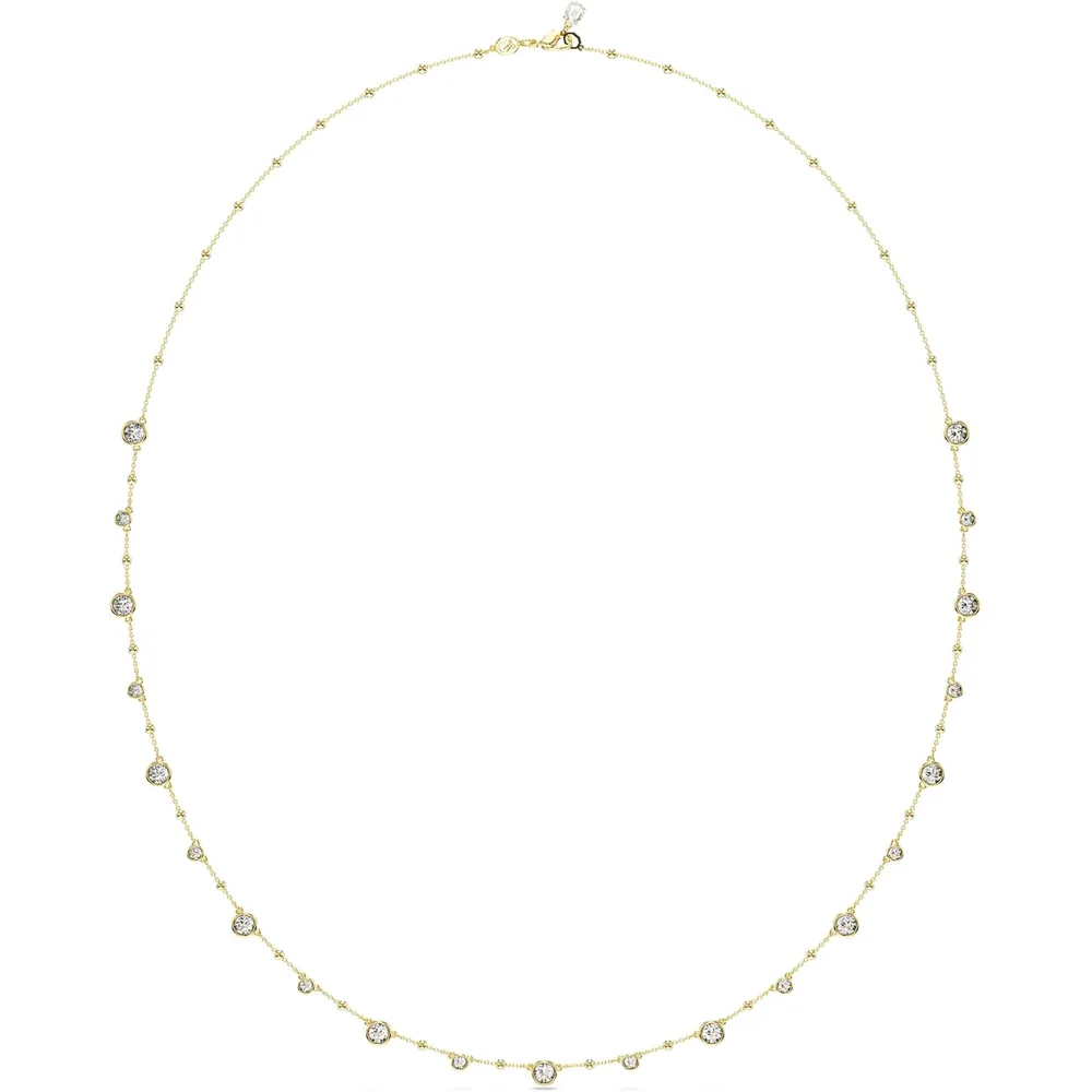 SWAROVSKI COLLAR CRISTALES REDONDO IMBER ACABADO ORO PARA MUJER | DORADO/BLANCO