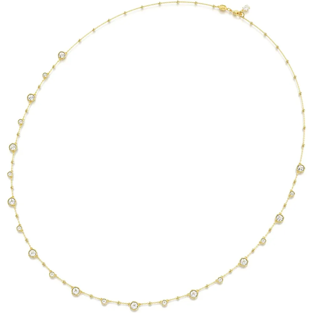 SWAROVSKI COLLAR CRISTALES REDONDO IMBER ACABADO ORO PARA MUJER | DORADO/BLANCO