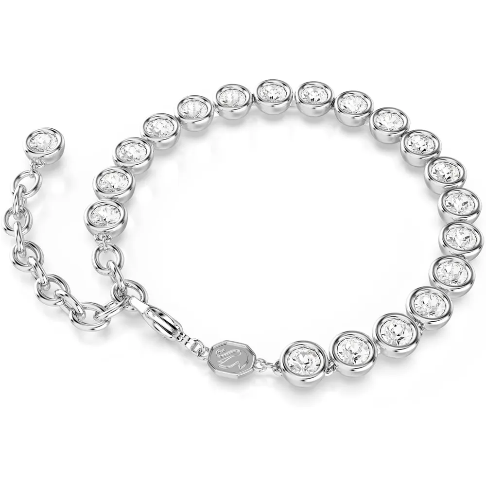 SWAROVSKI PULSERA TENNIS CRISTALES REDONDO IMBER ACABADO RODIO PARA MUJER | PLATA
