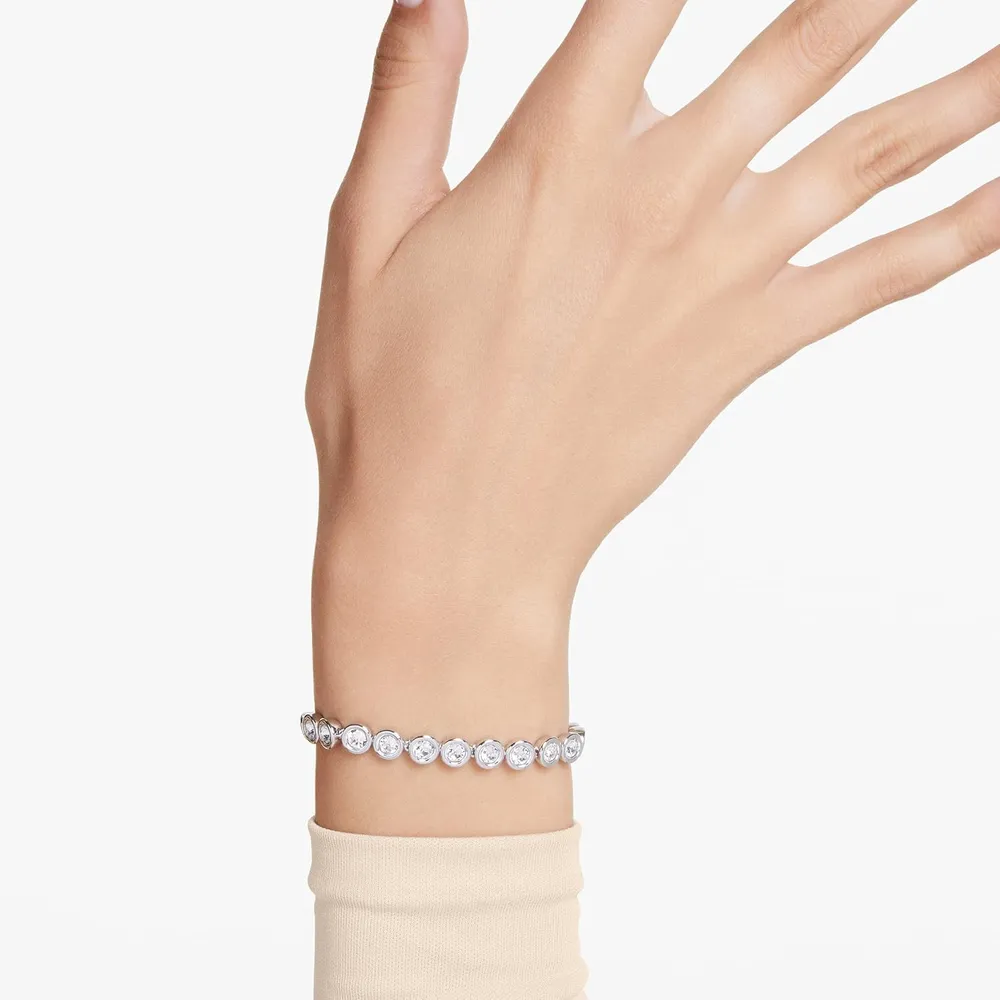 SWAROVSKI PULSERA TENNIS CRISTALES REDONDO IMBER ACABADO RODIO PARA MUJER | PLATA