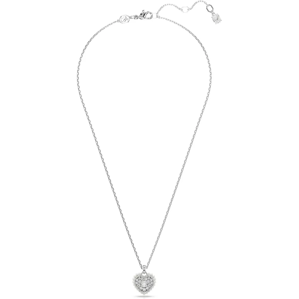 SWAROVSKI COLLAR PENDIENTE CORAZÓN IDYLLIA ACABADO RODIO PARA MUJER | PLATA