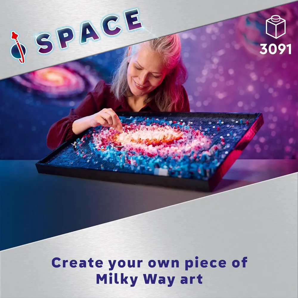 Lego Art Vía Láctea, kit de decoración espacial DIY para adultos, incluye marco