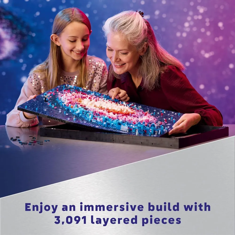 Lego Art Vía Láctea, kit de decoración espacial DIY para adultos, incluye marco