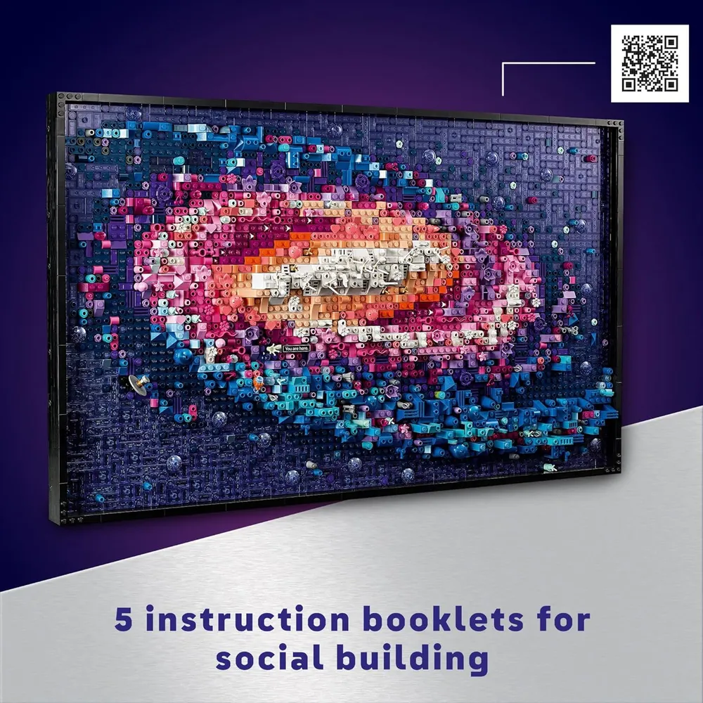 Lego Art Vía Láctea, kit de decoración espacial DIY para adultos, incluye marco