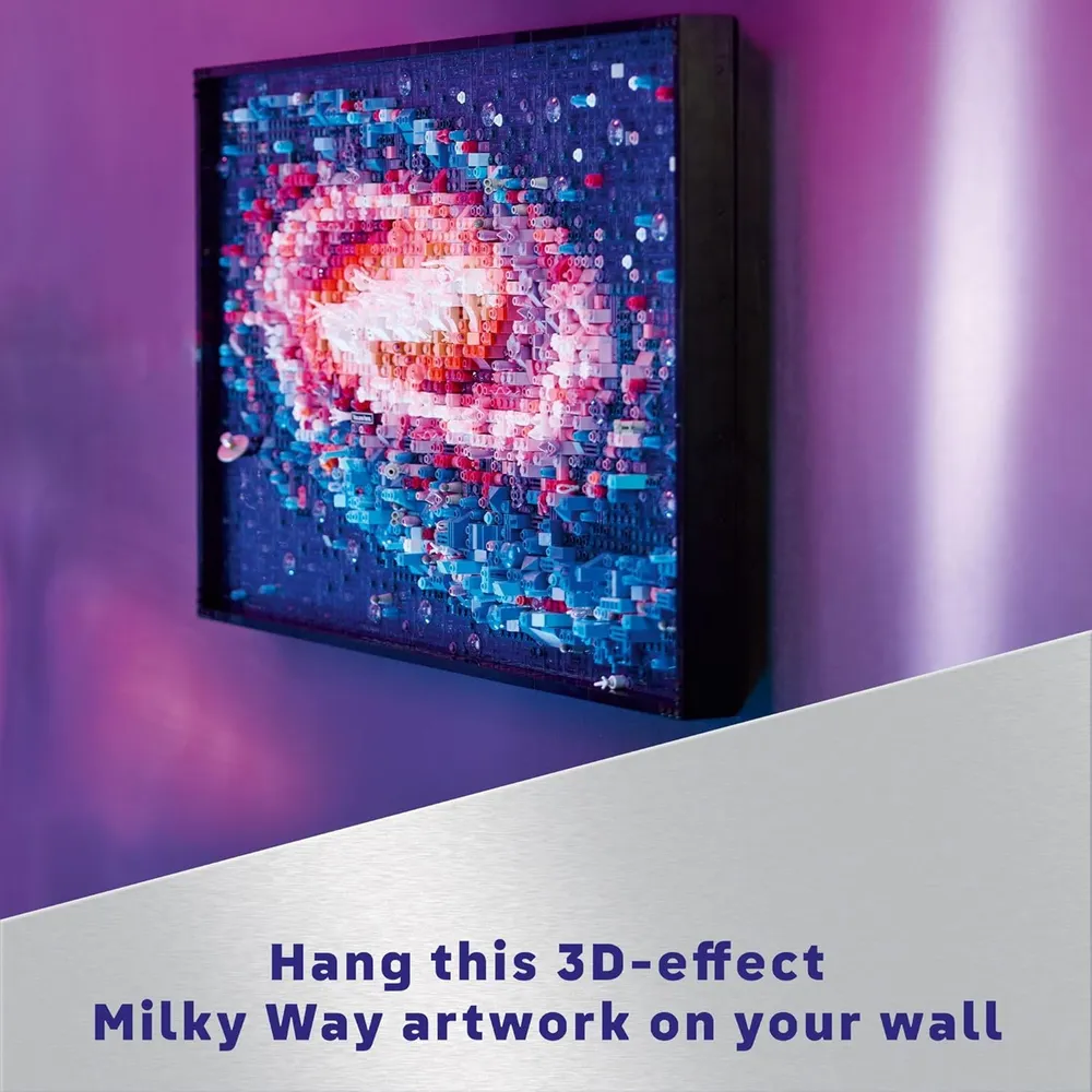 Lego Art Vía Láctea, kit de decoración espacial DIY para adultos, incluye marco