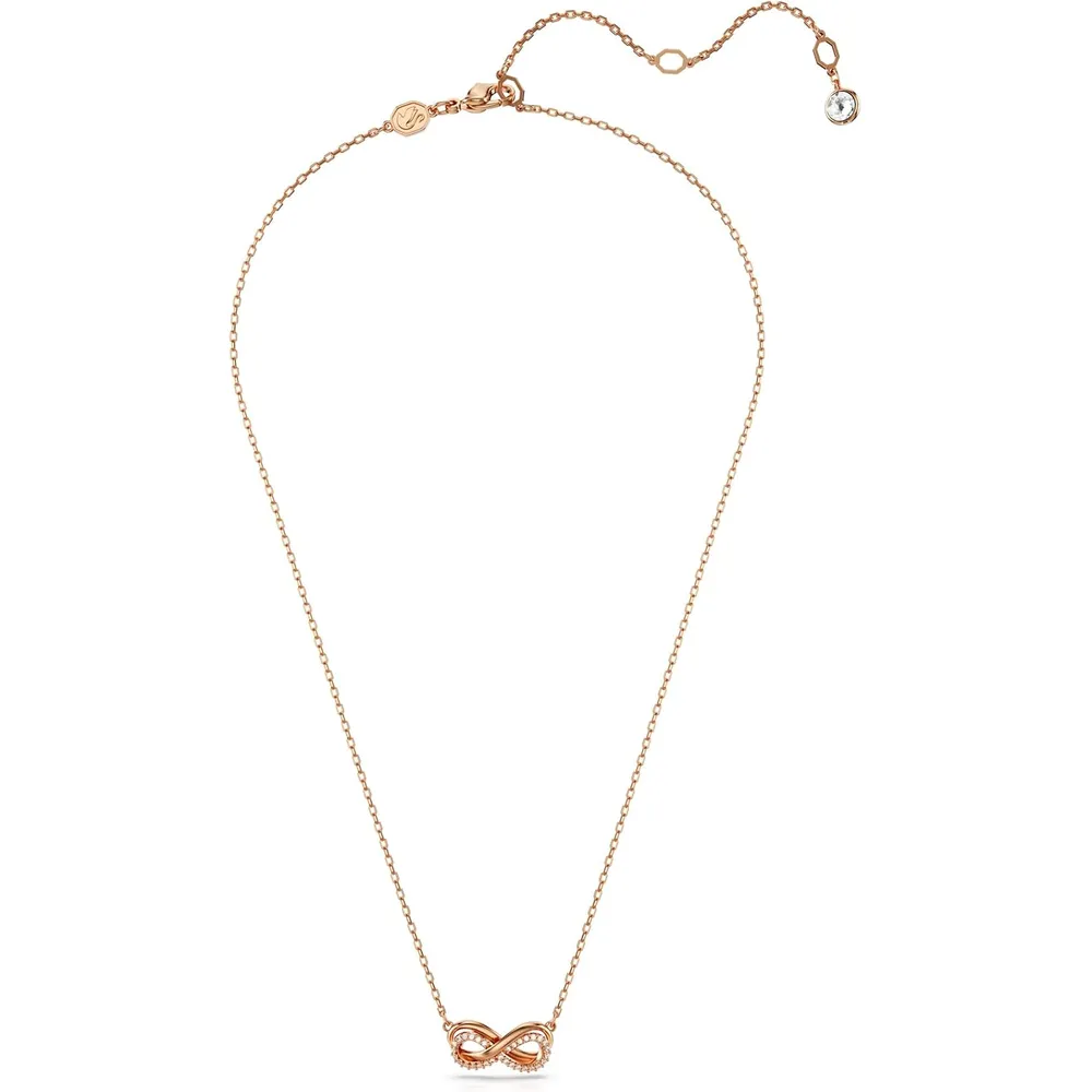 SWAROVSKI COLLAR PENDIENTE INFINITO HYPERBOLA ACABADO ORO ROSA PARA MUJER | ORO ROSA