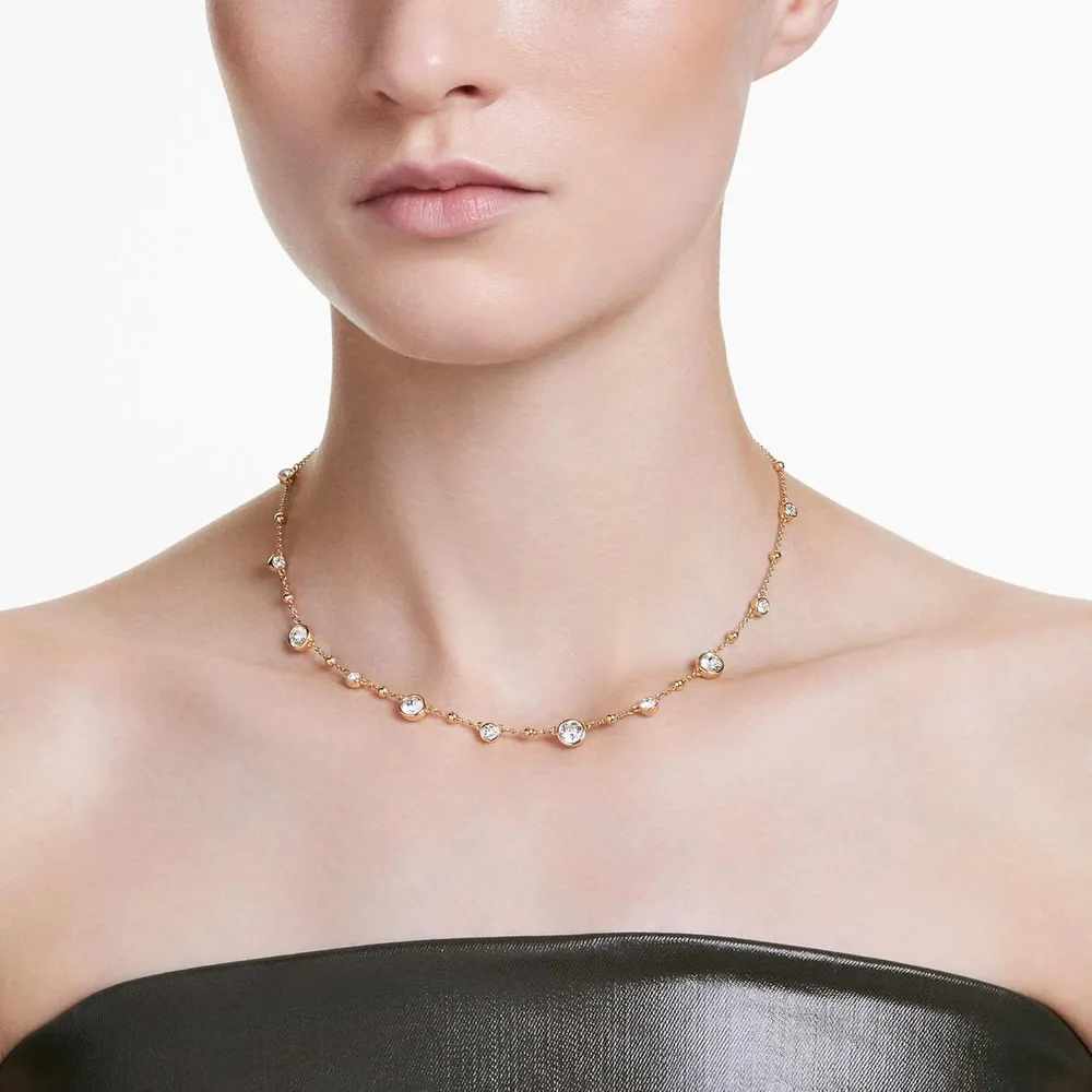 SWAROVSKI COLLAR CRISTALES REDONDO IMBER ACABADO ORO PARA MUJER | DORADO