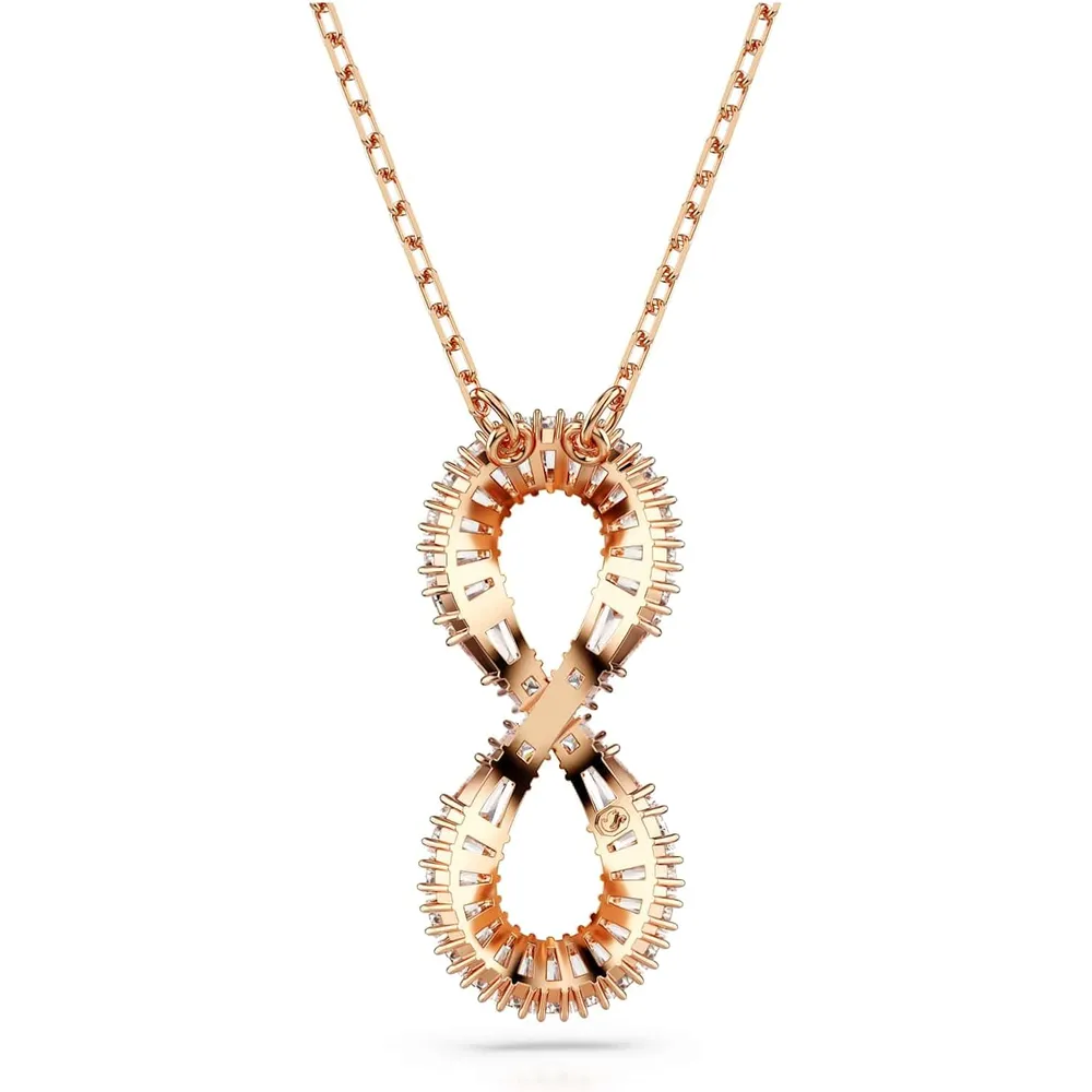 SWAROVSKI COLLAR PENDIENTE INFINITO HYPERBOLA ACABADO ORO ROSA PARA MUJER | ORO ROSA / PLATEADO