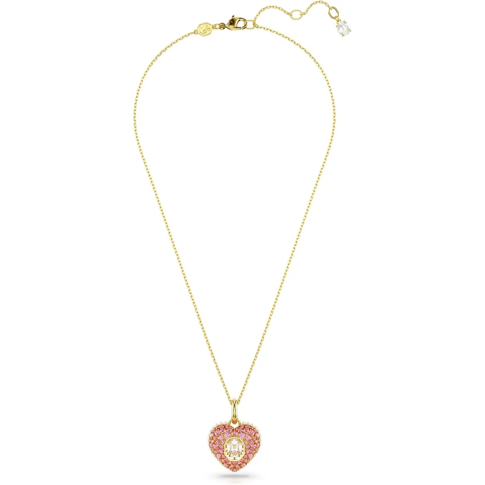 SWAROVSKI COLLAR PENDIENTE CORAZÓN IDYLLIA ACABADO ORO PARA MUJER | ROJO