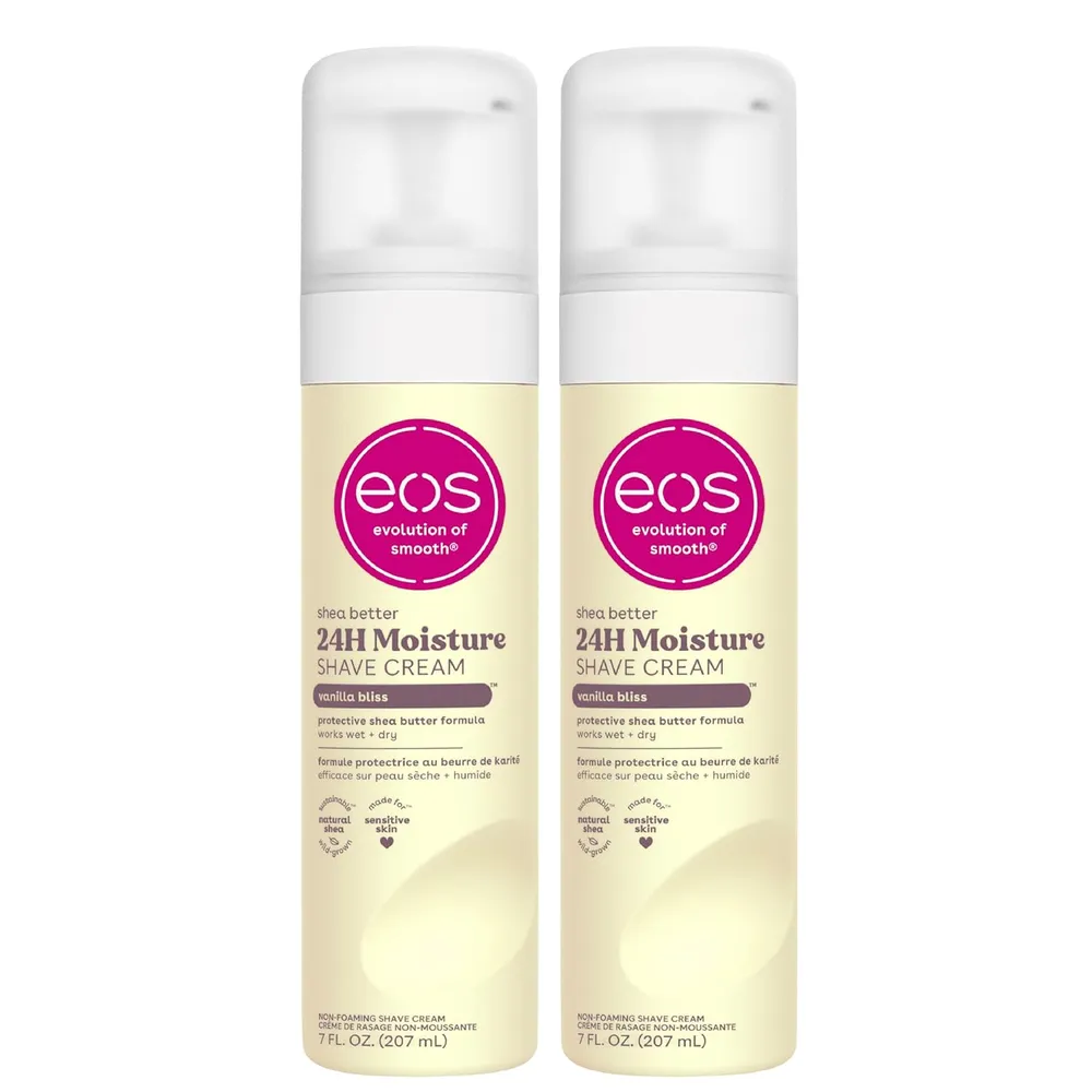 EOS Shea Better crema de afeitar pack 2 Vanilla Bliss | 7 oz / 207 ml