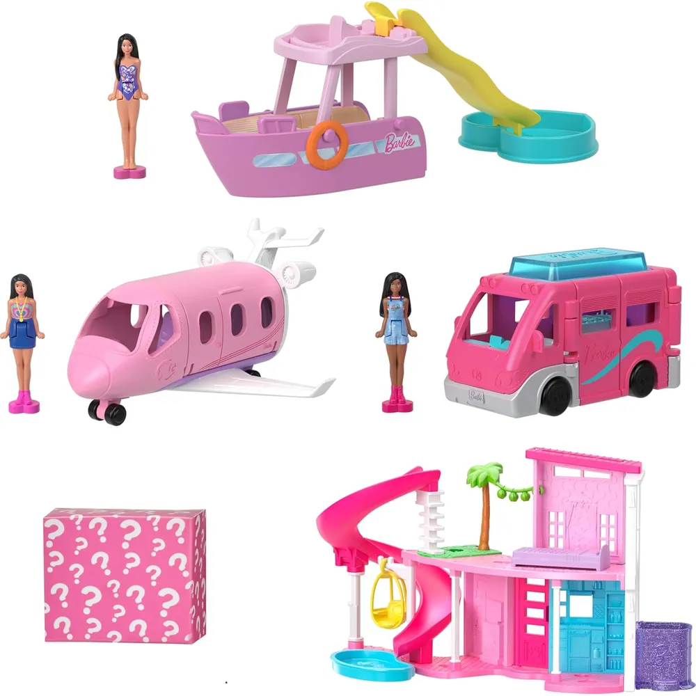 BARBIE MINI BARBIELAND CASA DE ENSUEÑO CON VEHÍCULOS