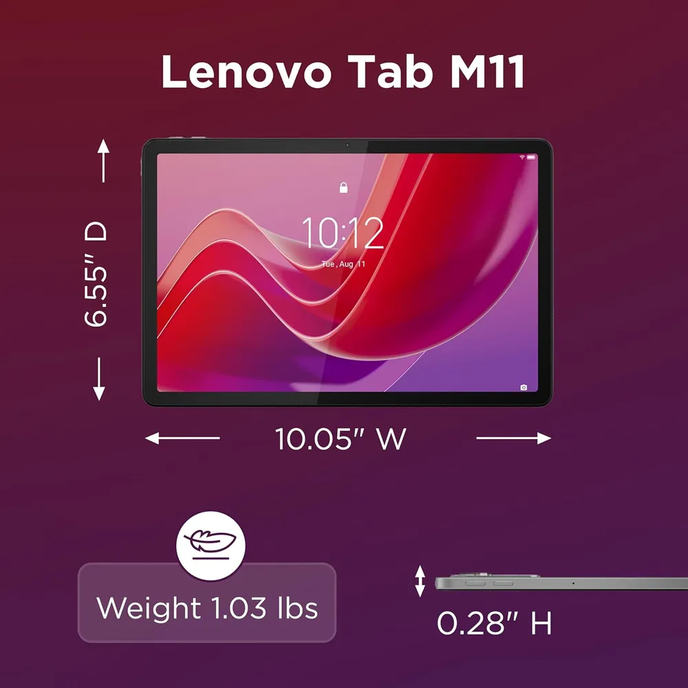 TABLET LENOVO TAB M11 11" MEDIATEK HELIO G88 4GB RAM 128GB SSD | GRIS LUNA