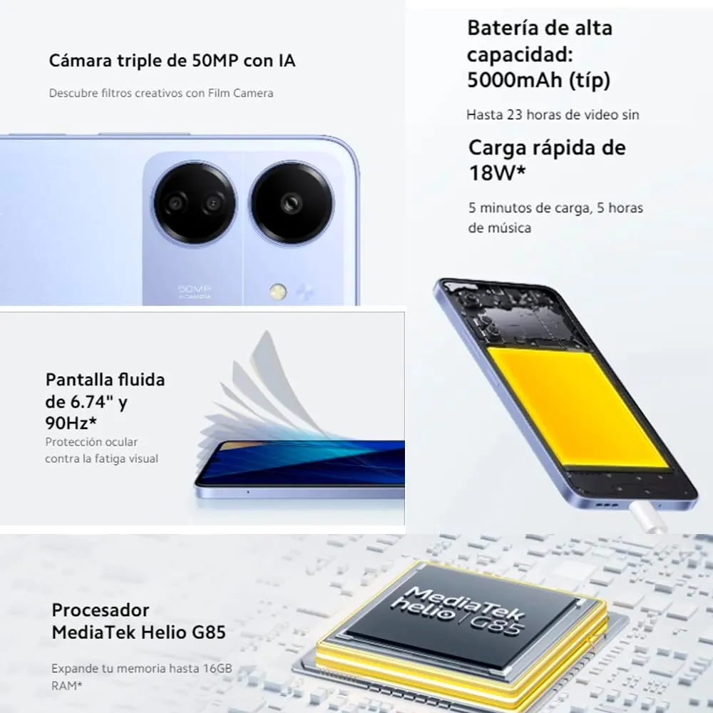 CELULAR XIAOMI POCO C65 128GB 6GB | NEGRO