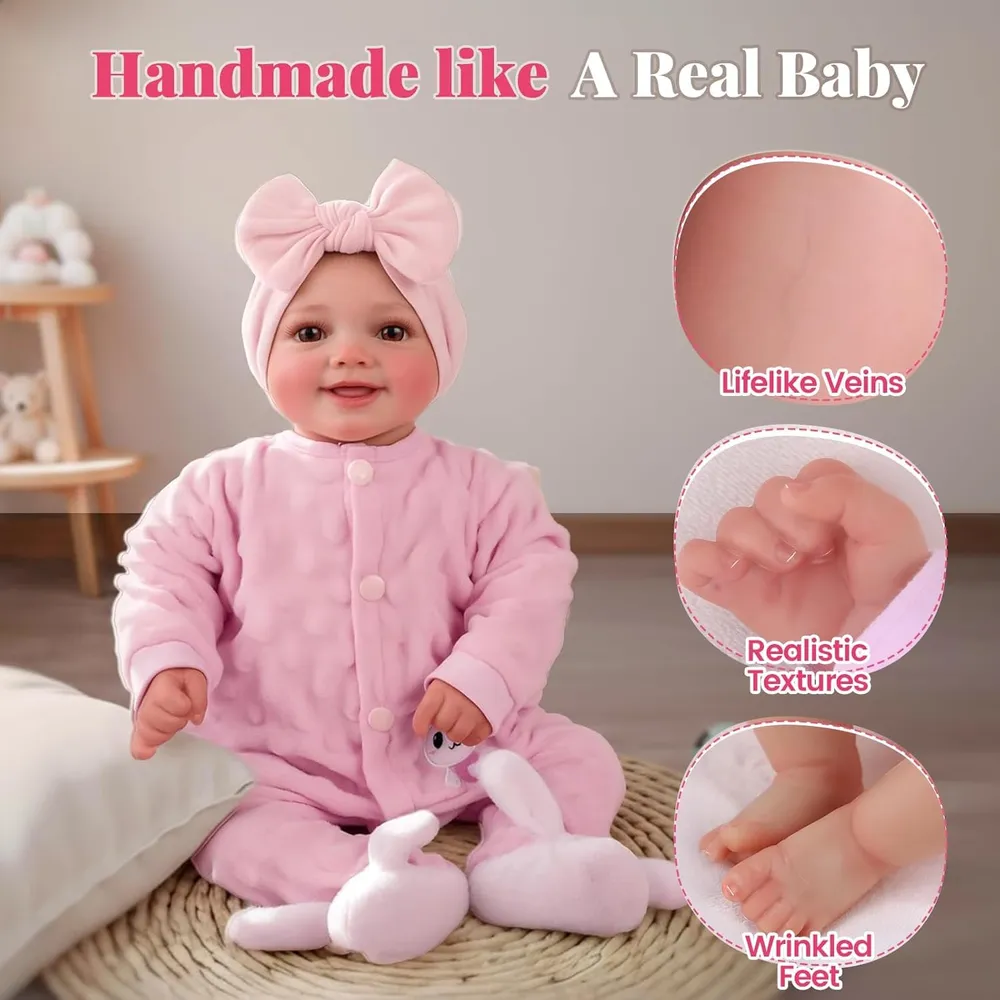 BABESIDE SUNNY muñeca bebé 17"/43 cm con accesorios