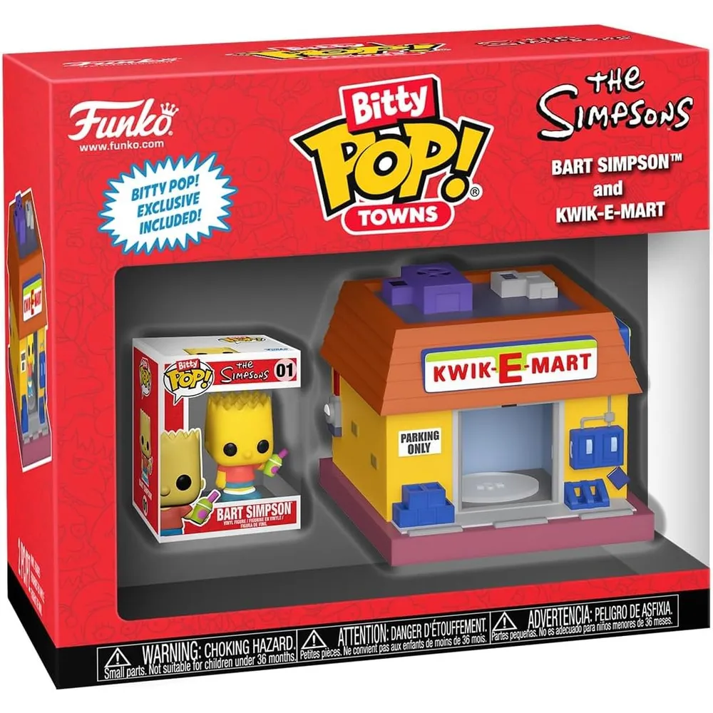 Funko Pop | Bart Simpson y Kwik-E-Mart de Los Simpson Bitty Town