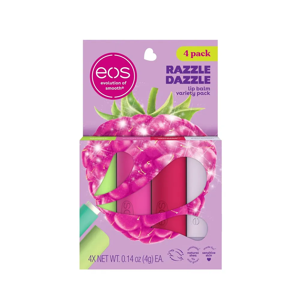 PACK BÁLSAMO LABIAL EOS 4 PZS 0.14 OZ / 4 ML | RAZZLE DAZZLE