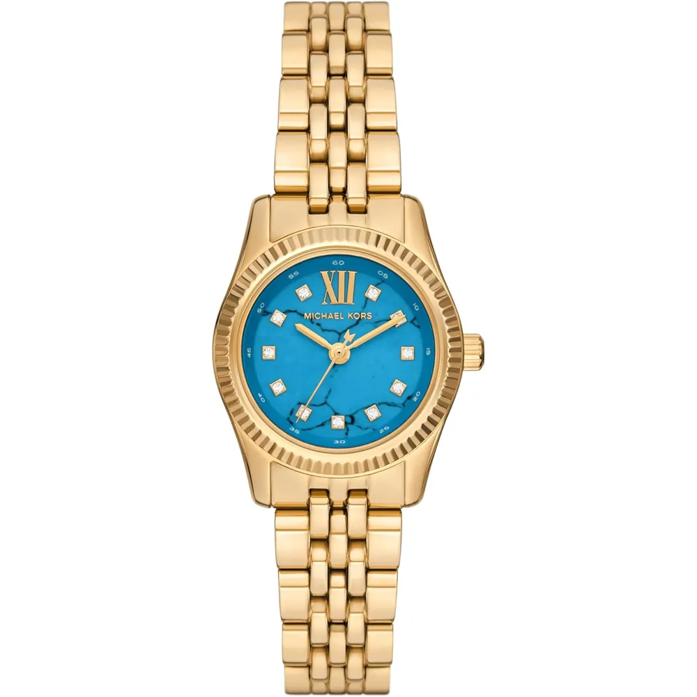 Michael Kors MK4739 reloj Lexington para mujer con correa metálica | Dorado/Turquesa