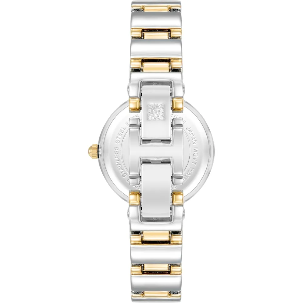 b0crjmcfj3_2_webp.webp Anne Klein AK/2434EMGB reloj con diamante verdadero y pulsera para mujer | 28 mm - Plateado/Oro/Negro