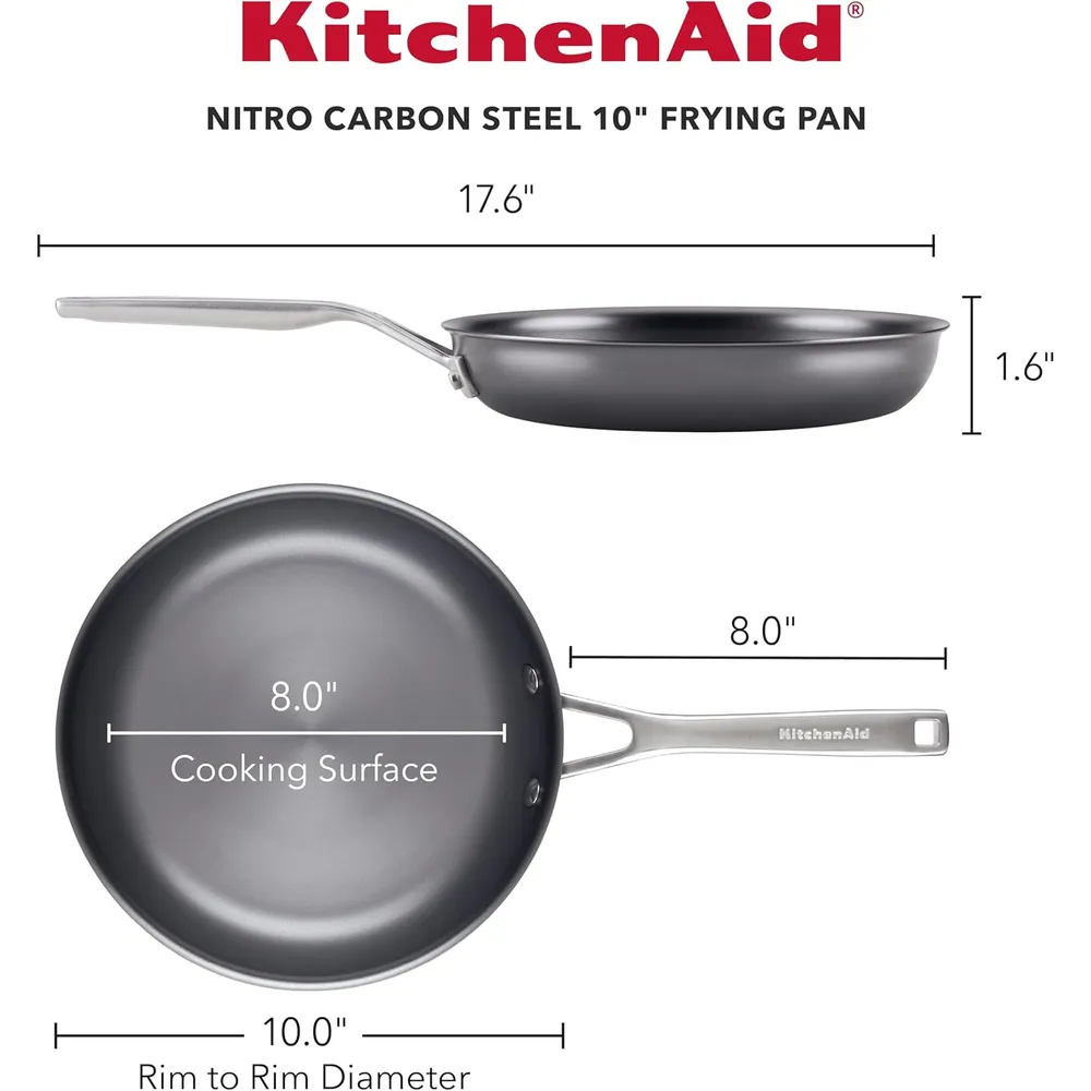 b0crjqz58k_1_webp.webp KitchenAid Nitro sartén acero al carbono 10 in / 25 cm, mango inox | Negro