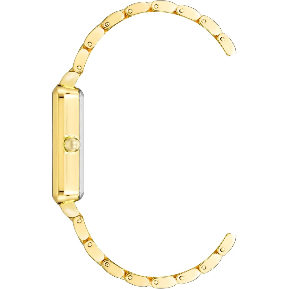 Anne Klein AK/3761SVTT reloj elegante con brillo para mujer | 36.5 mm - Dorado/verde