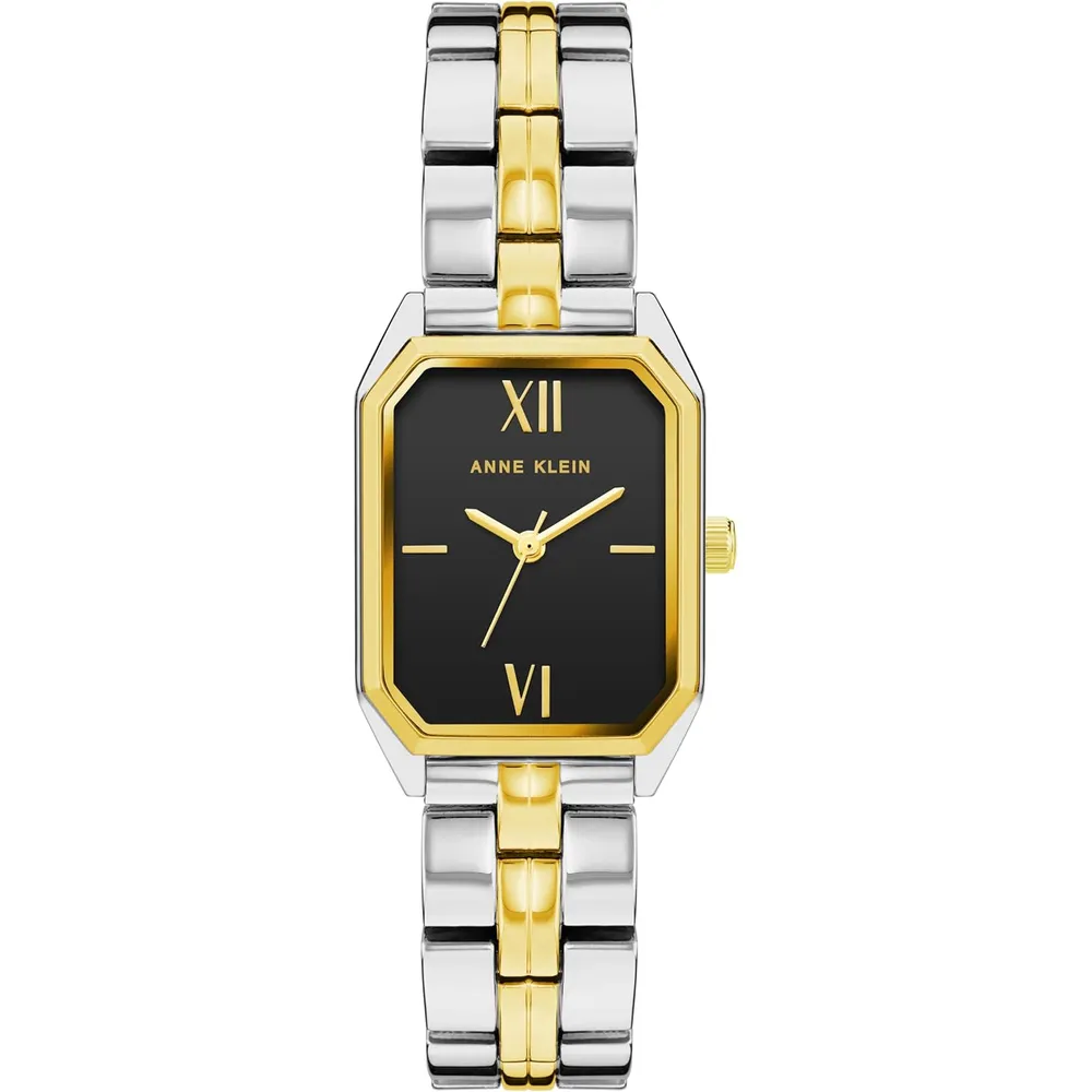 Anne Klein AK/3774BKGB reloj femenino con brazalete | 24 mm - Plata/Oro/Negro