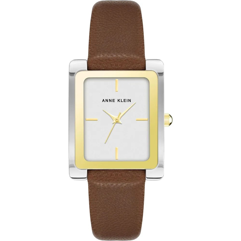 Anne Klein AK/2707TTTN reloj para dama | 28 mm - Marrón/Plateado/Dorado