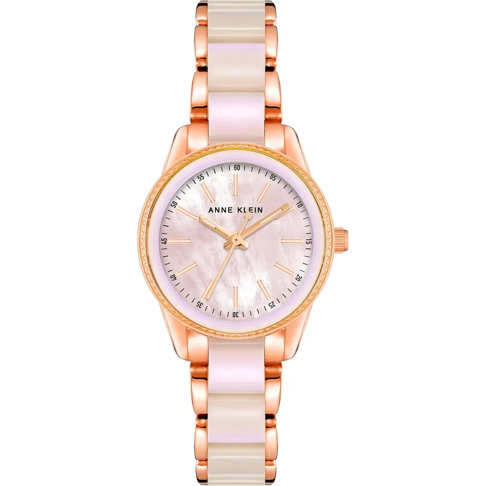 Anne klein AK/3212LPRG reloj de pulsera de resina | 30 mm - Oro rosa/Rosa rubor
