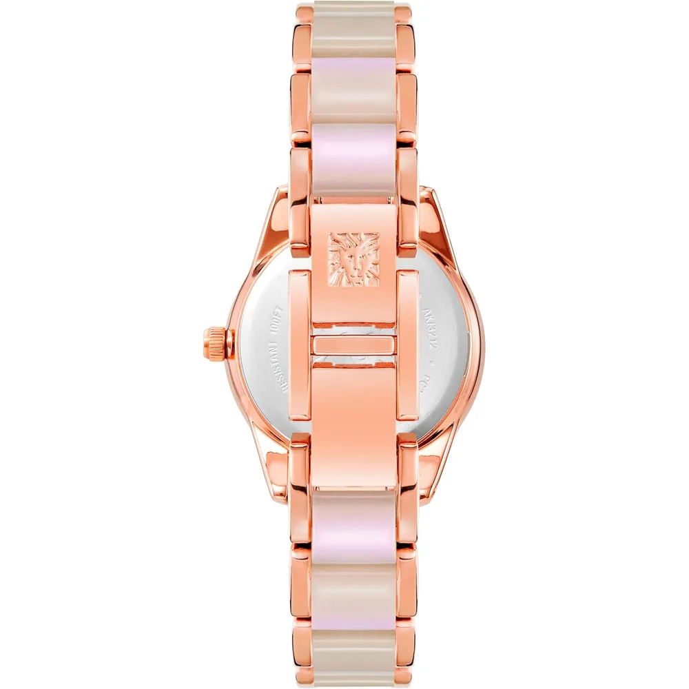 Anne klein AK/3212LPRG reloj de pulsera de resina | 30 mm - Oro rosa/Rosa rubor