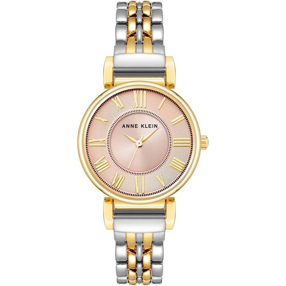 Anne Klein AK/2159SVSV reloj para mujer | 30 mm - Oro/Plata/Rosa Salmón