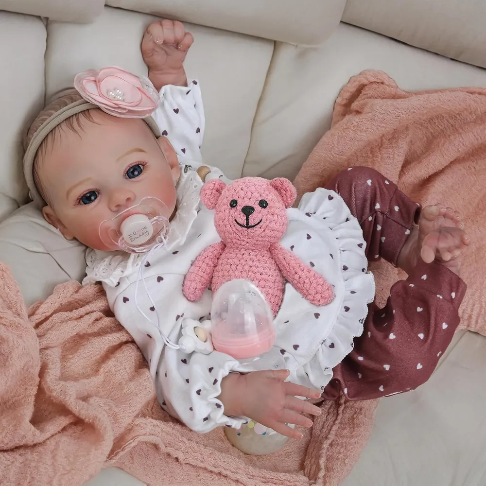 MUÑECA BEBÉ REBORN 18" / 46 CM CON ACCESORIOS | ISADORA