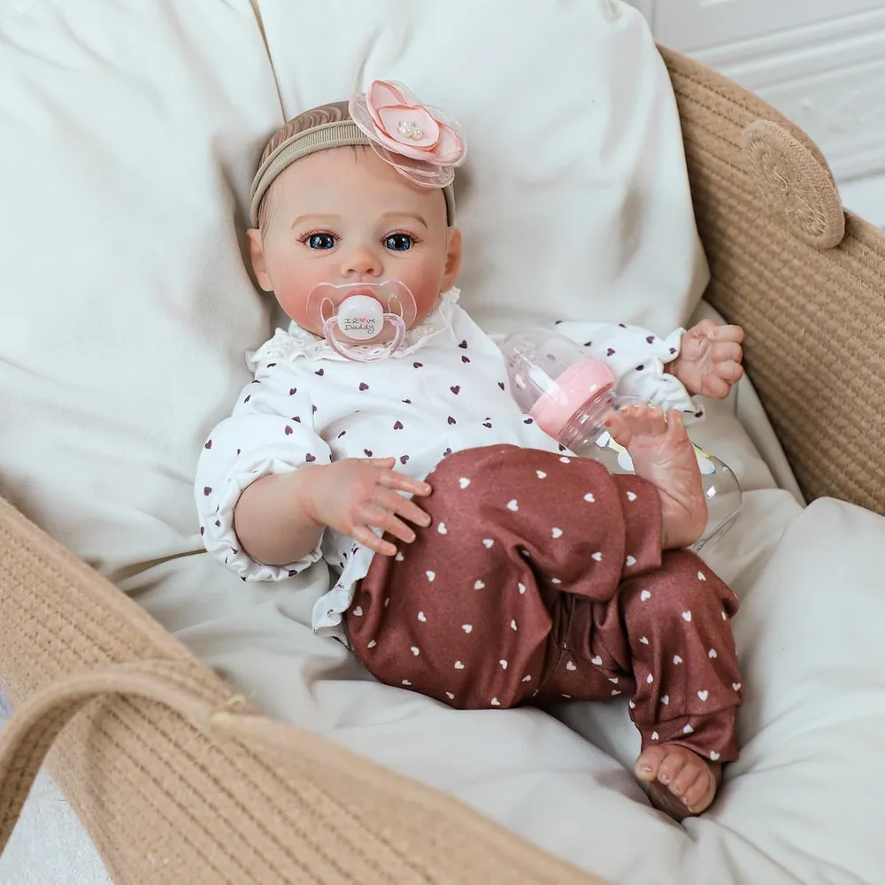 MUÑECA BEBÉ REBORN 18" / 46 CM CON ACCESORIOS | ISADORA