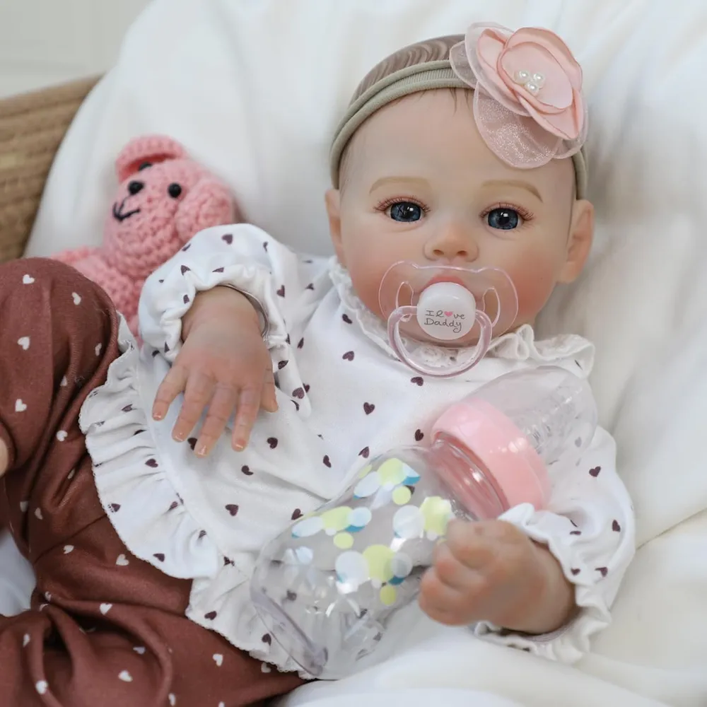 MUÑECA BEBÉ REBORN 18" / 46 CM CON ACCESORIOS | ISADORA