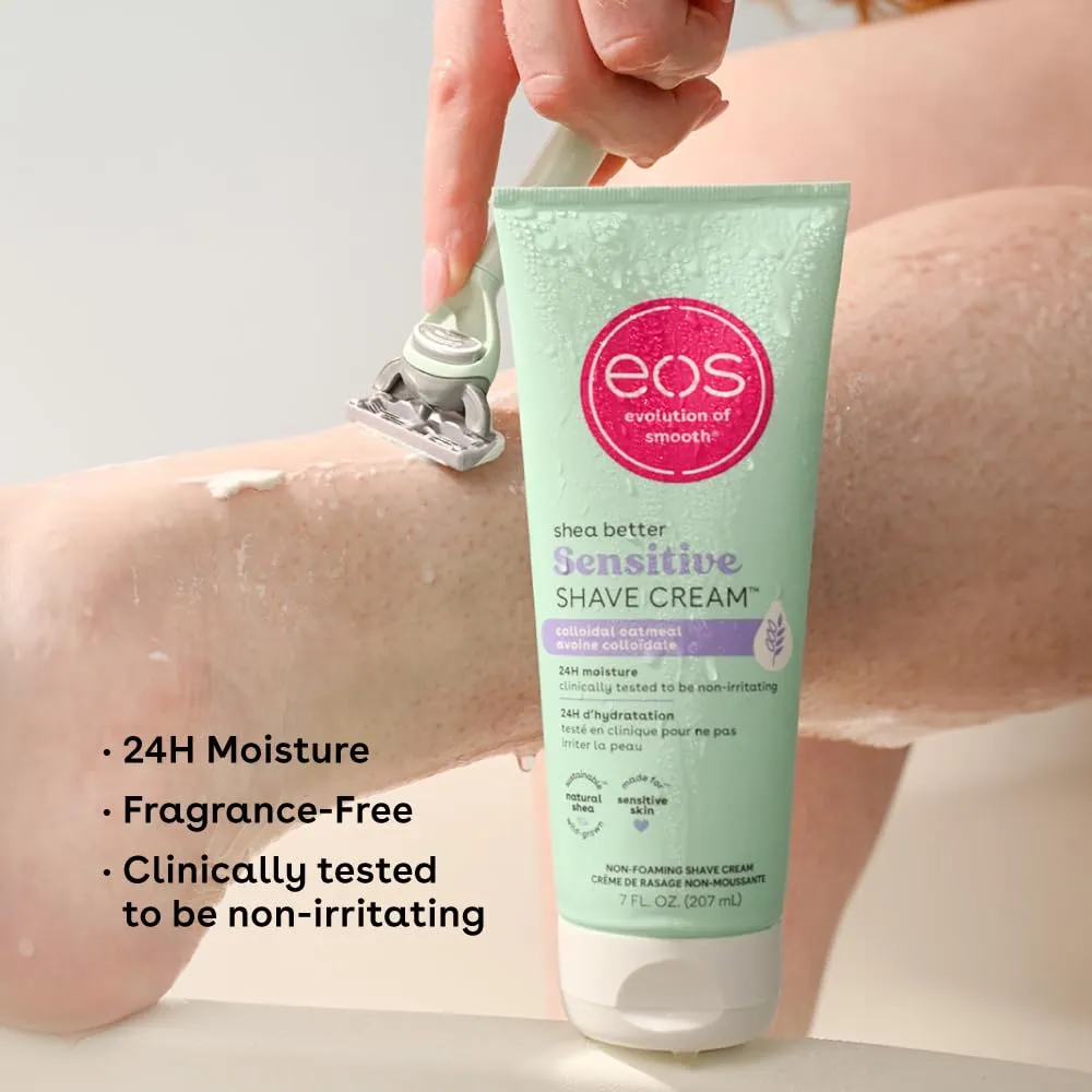 EOS Shea Better crema de afeitar pack 2 Fragrance Free | 7 oz / 207 ml