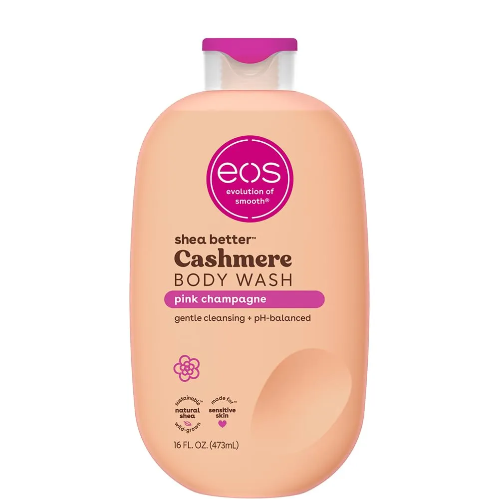 EOS Shea Better Cashmere gel de baño Pink Champagne | 16 oz / 473 ml