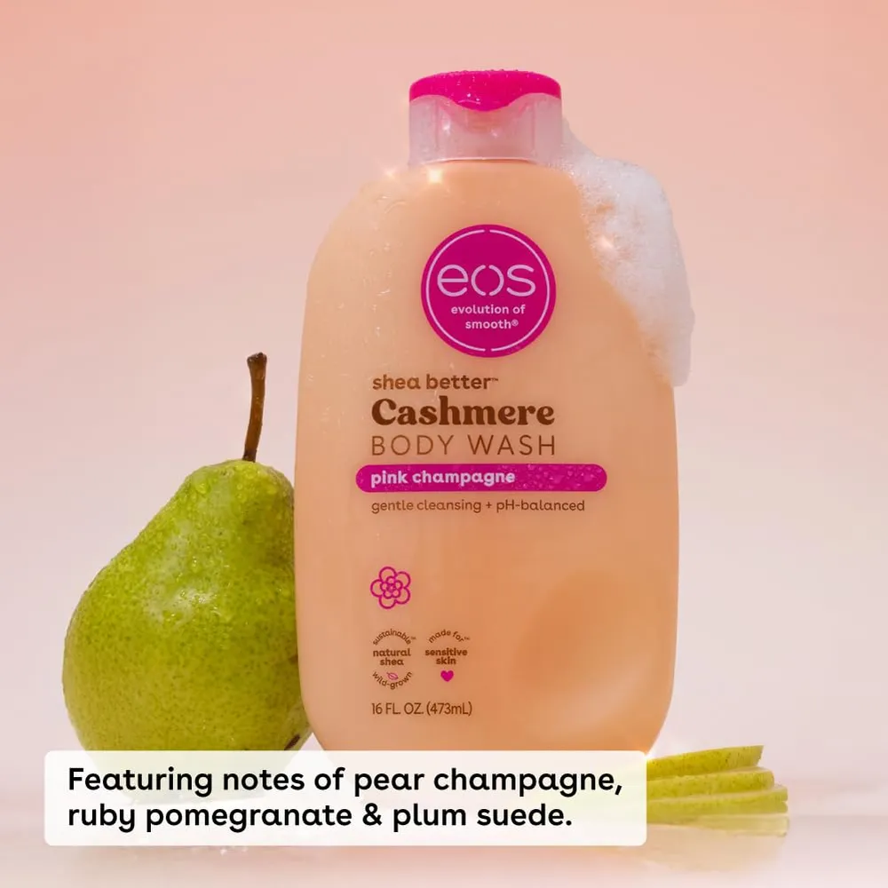 EOS Shea Better Cashmere gel de baño Pink Champagne | 16 oz / 473 ml