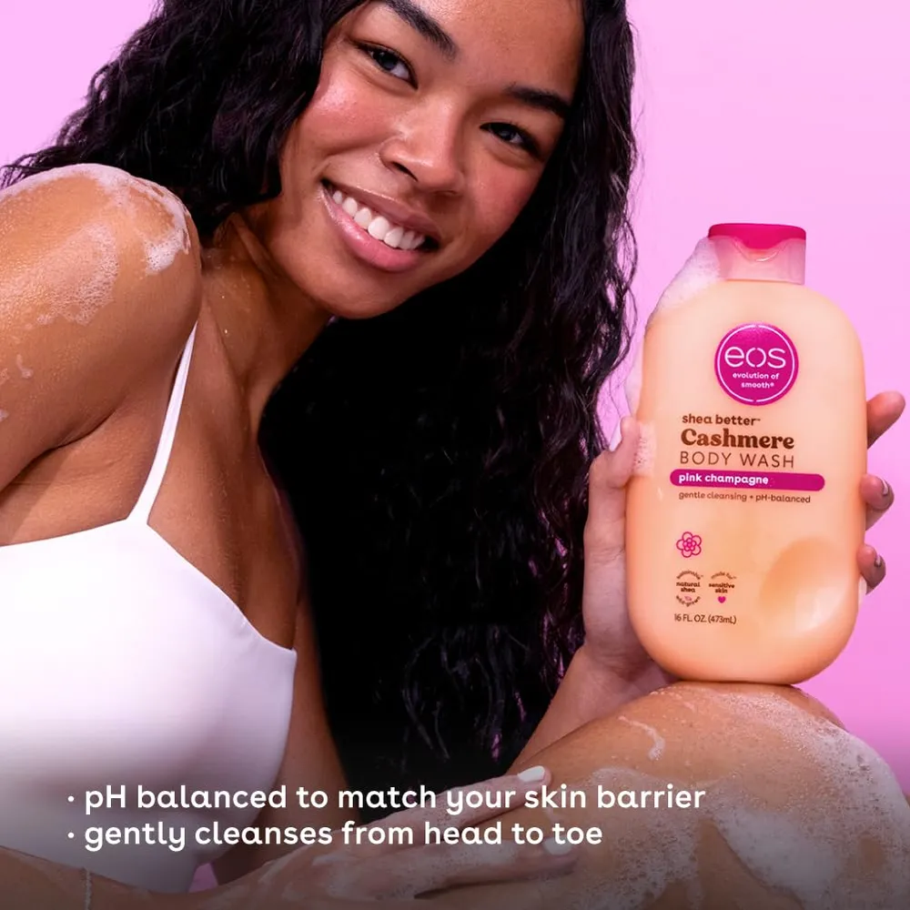 EOS Shea Better Cashmere gel de baño Pink Champagne | 16 oz / 473 ml