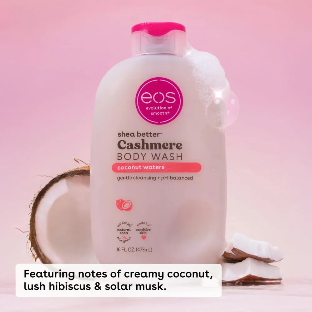 EOS Shea Better Cashmere gel de baño Coconut Waters | 16 oz / 473 ml