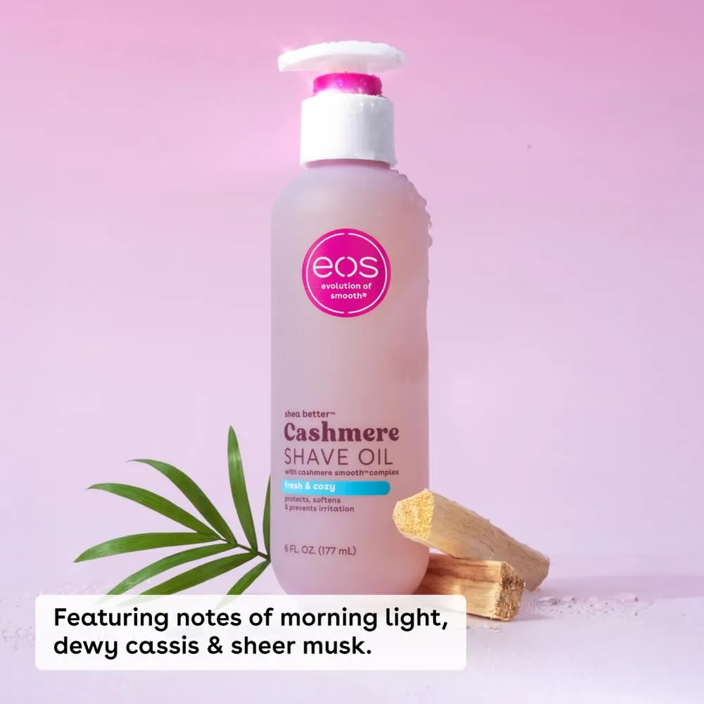 EOS Cashmere Skin aceite de afeitar Fresh & Cozy | 6 oz / 177 ml