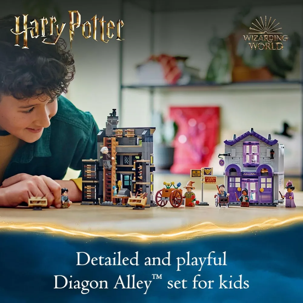 Lego Harry Potter Ollivanders y túnica de Madam Malkin, set de construcción
