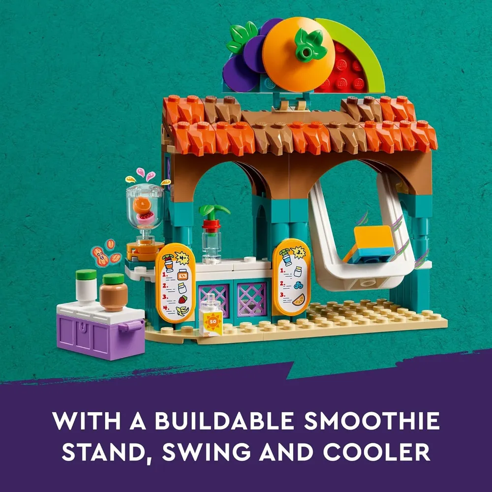 Lego Friends Puesto de batidos de playa, incluye mini muñecas, tortuga y accesorios