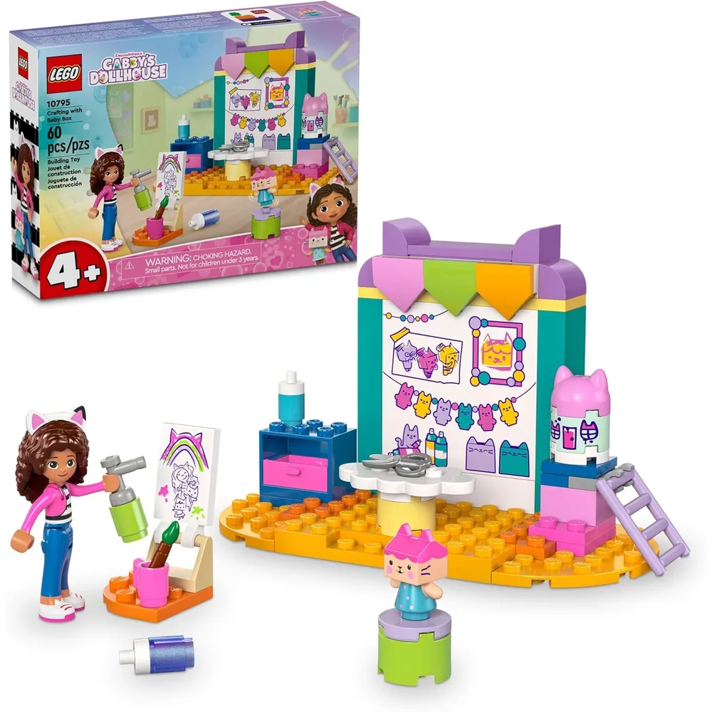 Lego Gabby's Dollhouse, juguetes de construcción con caja de bebé y figuras