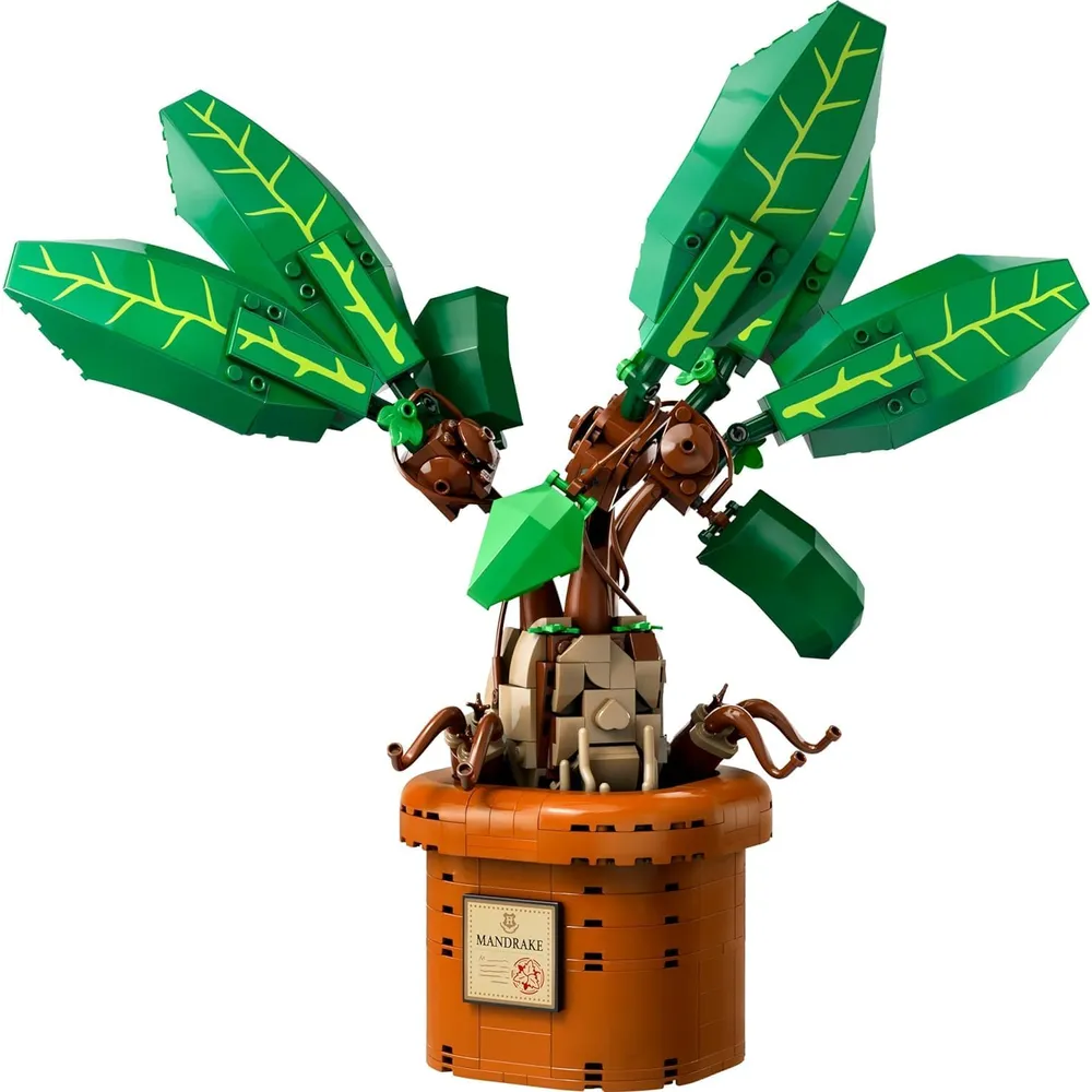 Lego Harry Potter, mandrágora y maceta, set de criatura mágica coleccionable